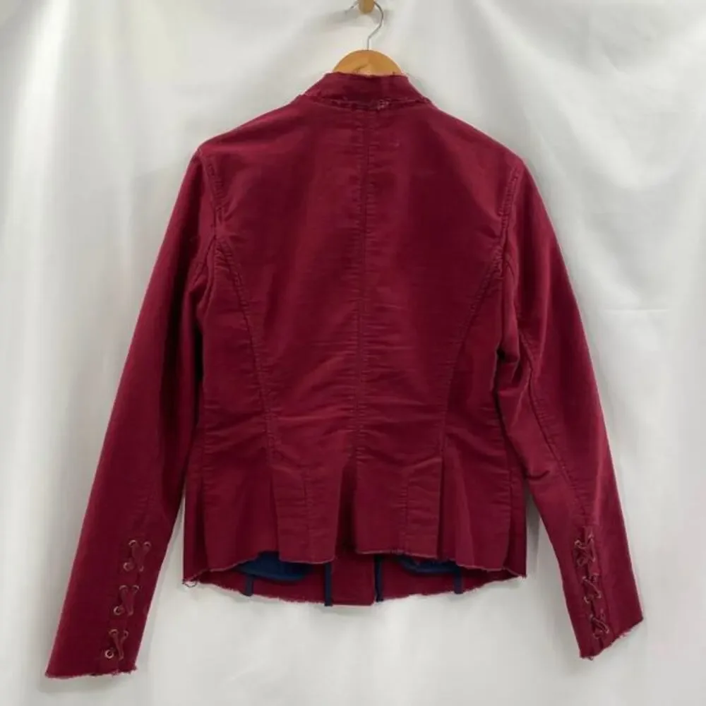Free people‎ M Red Ella women's utility Jacket